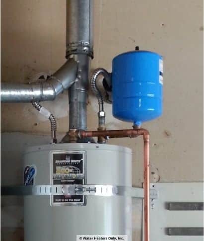 a water heater heater with an expansion tank