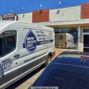 Our van has backed in to stock our new warehouse in Canoga Park.