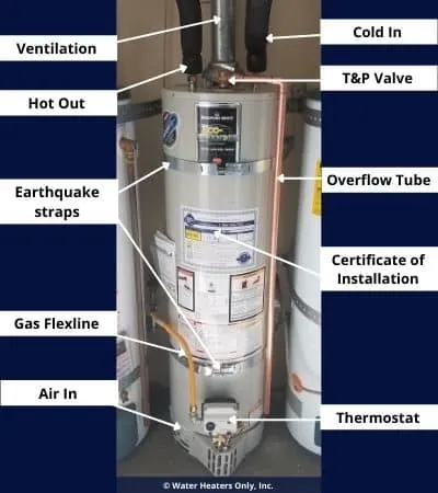 Orange 40 Gallon Gas Water Heater Replacement