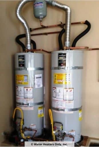 Dual gas water heater installation by Water Heaters Only